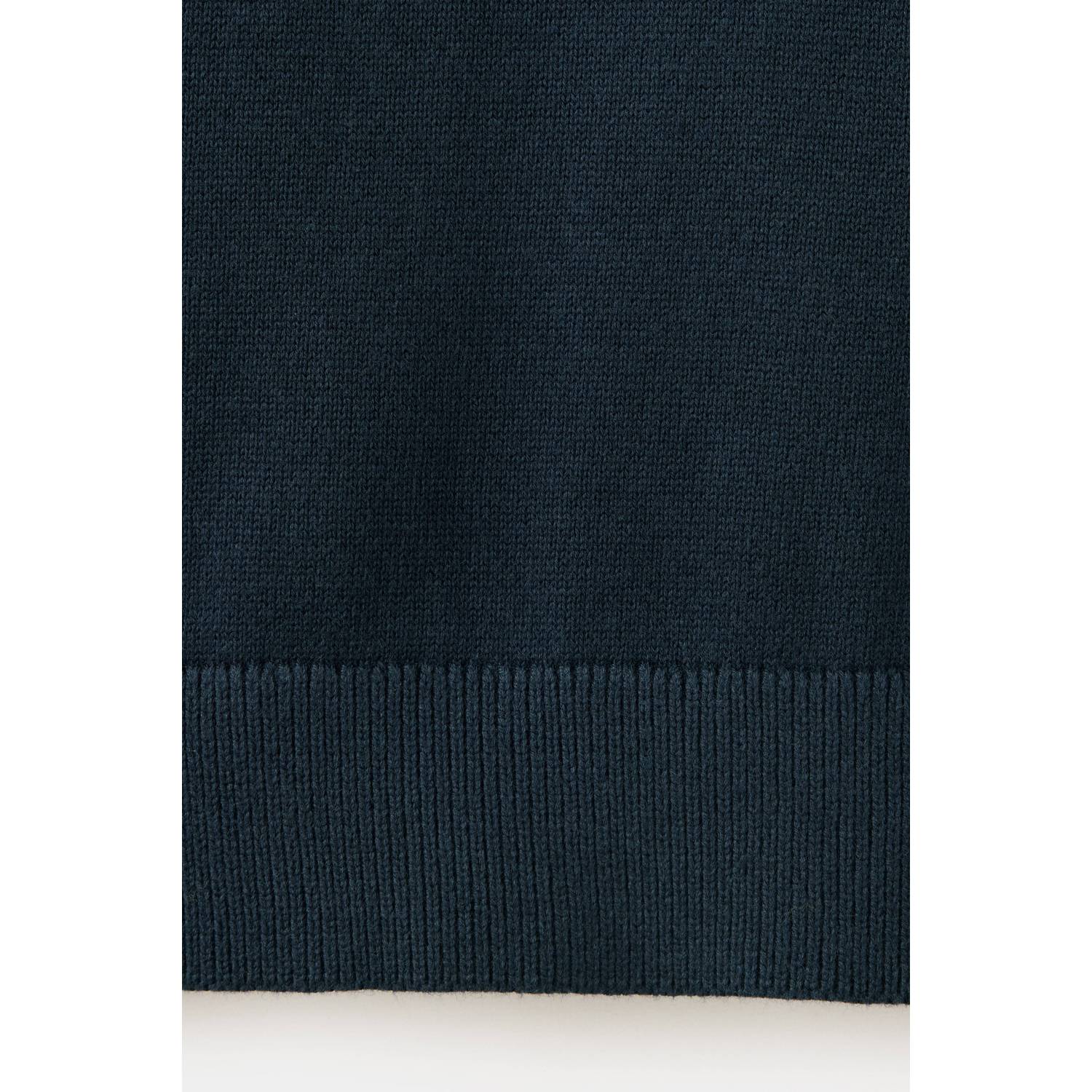 MANGO TEEN rechtvallende gebreide schipperstrui donkerblauw