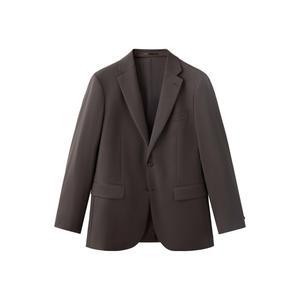 wollen slim fit colbert - bruin