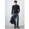 Mango Man wollen relaxed fit gebreide trui - marine