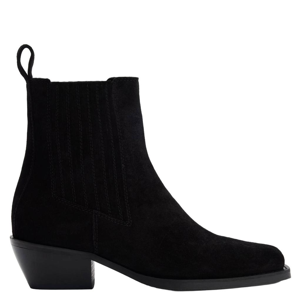 Sacha western suède cowboy boots - zwart