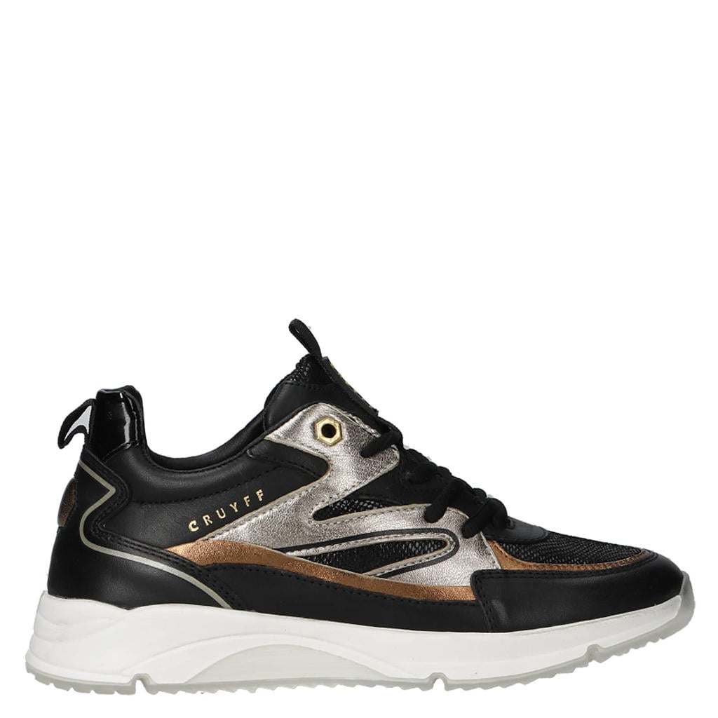Cruyff leren sneakers - zwart/goud