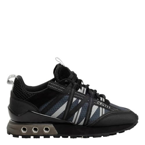 Cruyff leren sneakers zwart/donkergrijs
