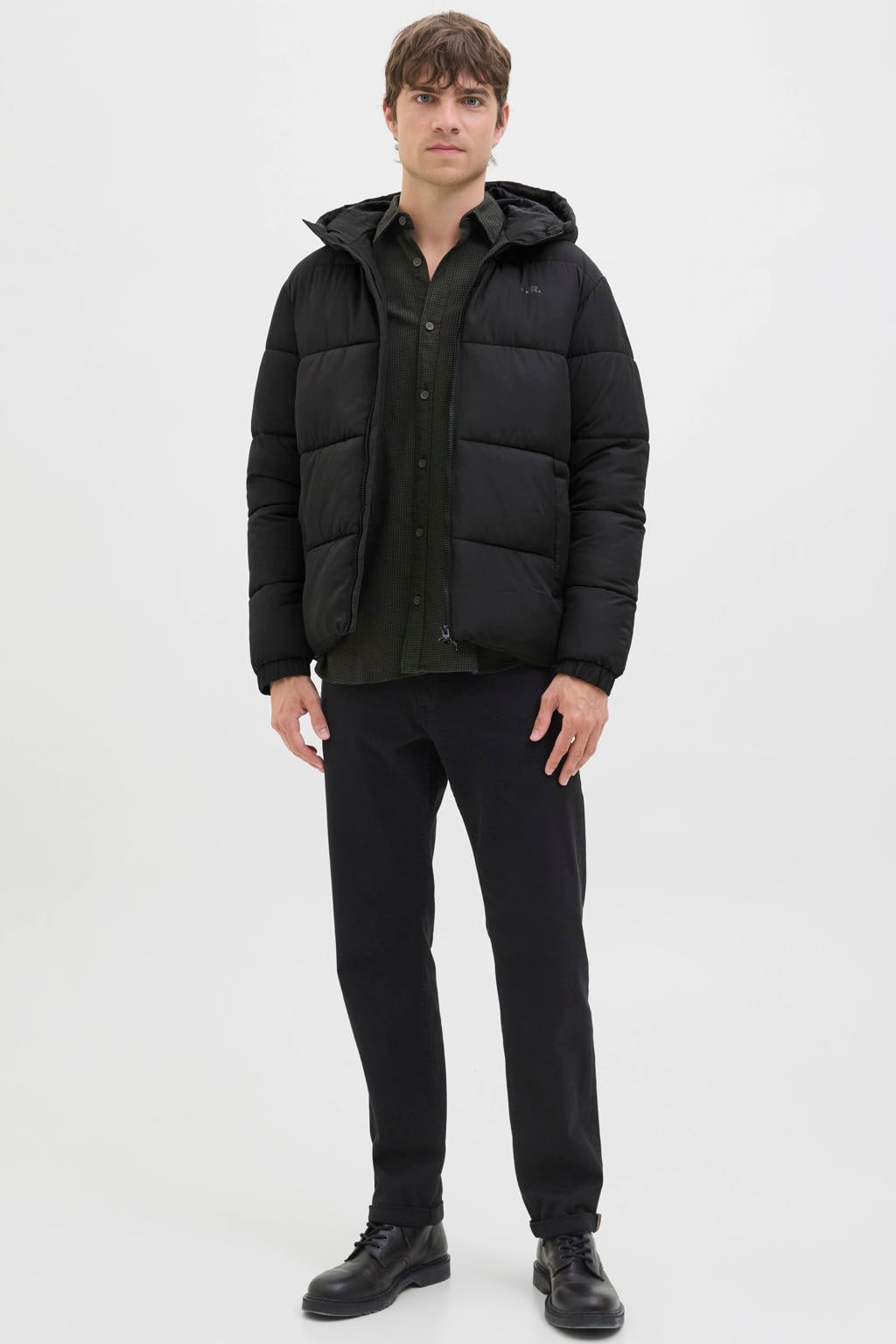 JJ REBEL quilted pufferjas - zwart
