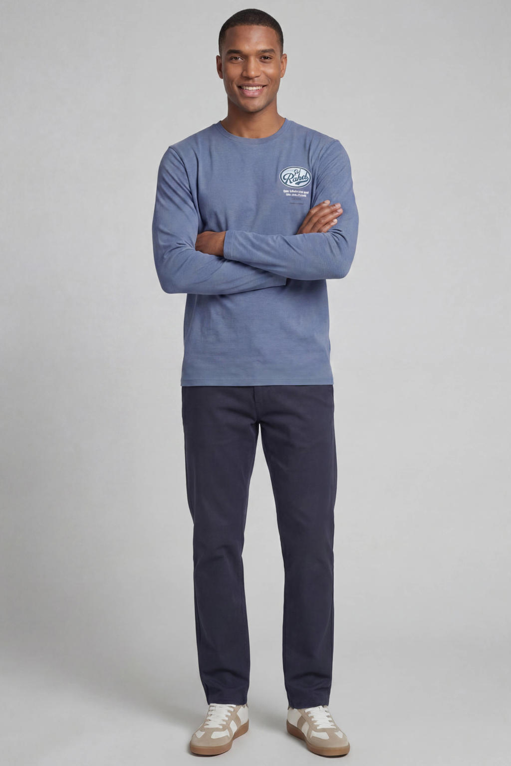 JJ REBEL regular fit vintage longsleeve - indigo