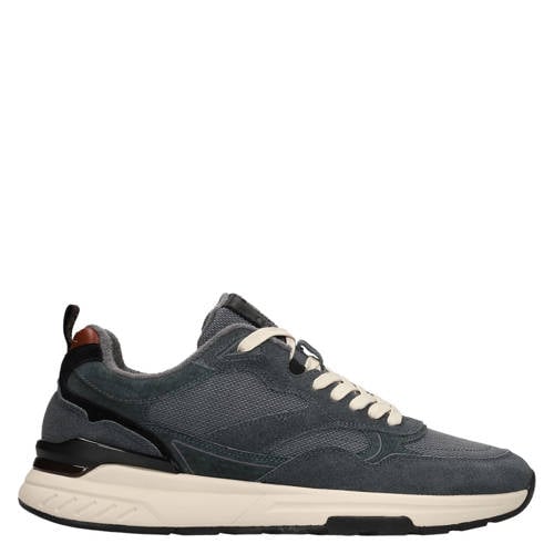 No Stress suède sneakers blauw