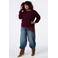 MS Mode off shoulder trui - bordeaux
