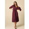 Sissy-Boy midi jurk met ruches - donkerrood