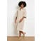 LOLALIZA fluwelen midi jurk - beige