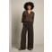 LOLALIZA wide leg broek - bruin