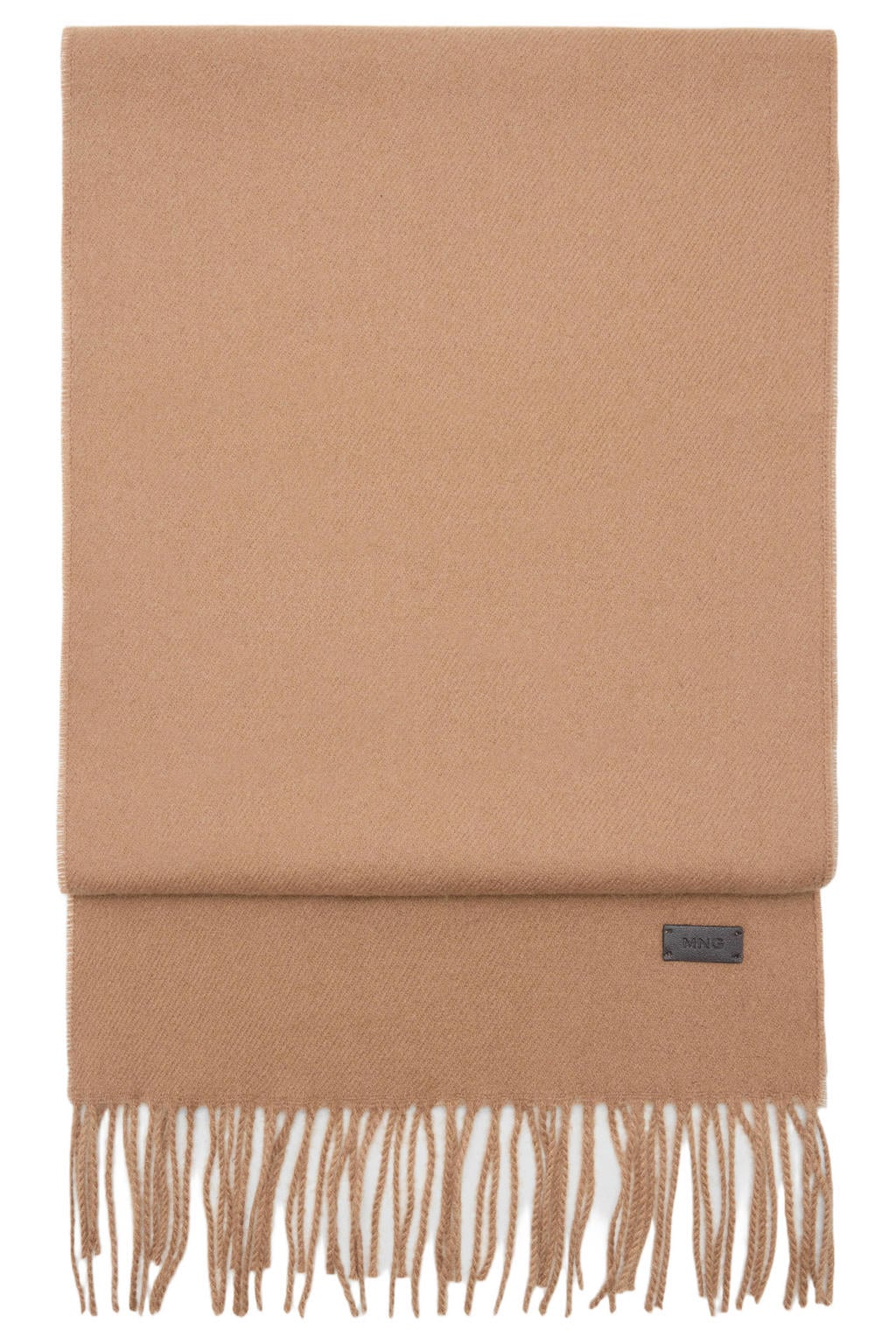Mango Man sjaal met franjes beige