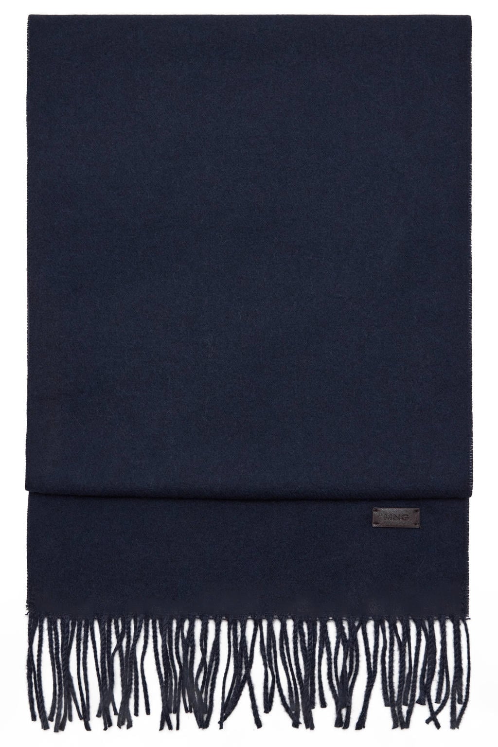 Mango Man sjaal met franjes donkerblauw