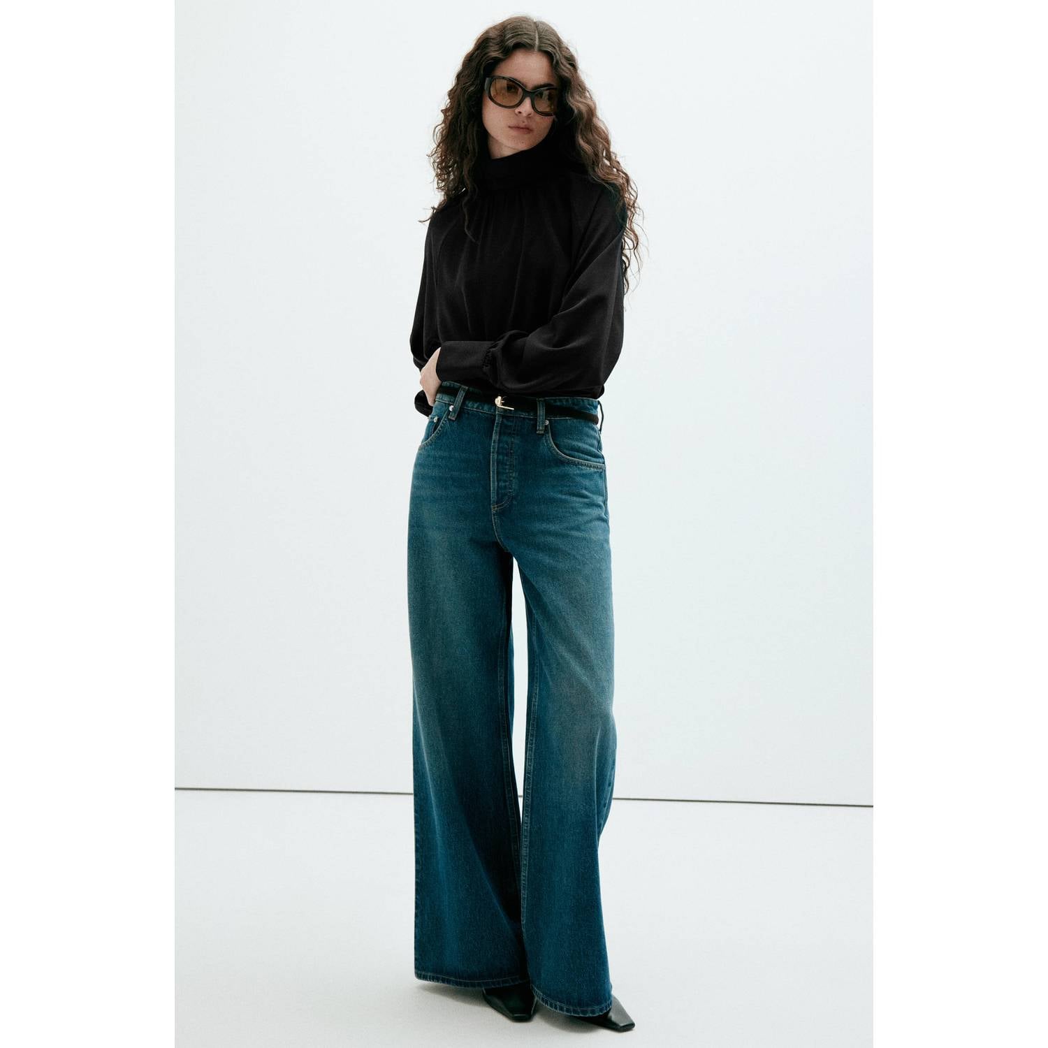 Mango blousetop zwart