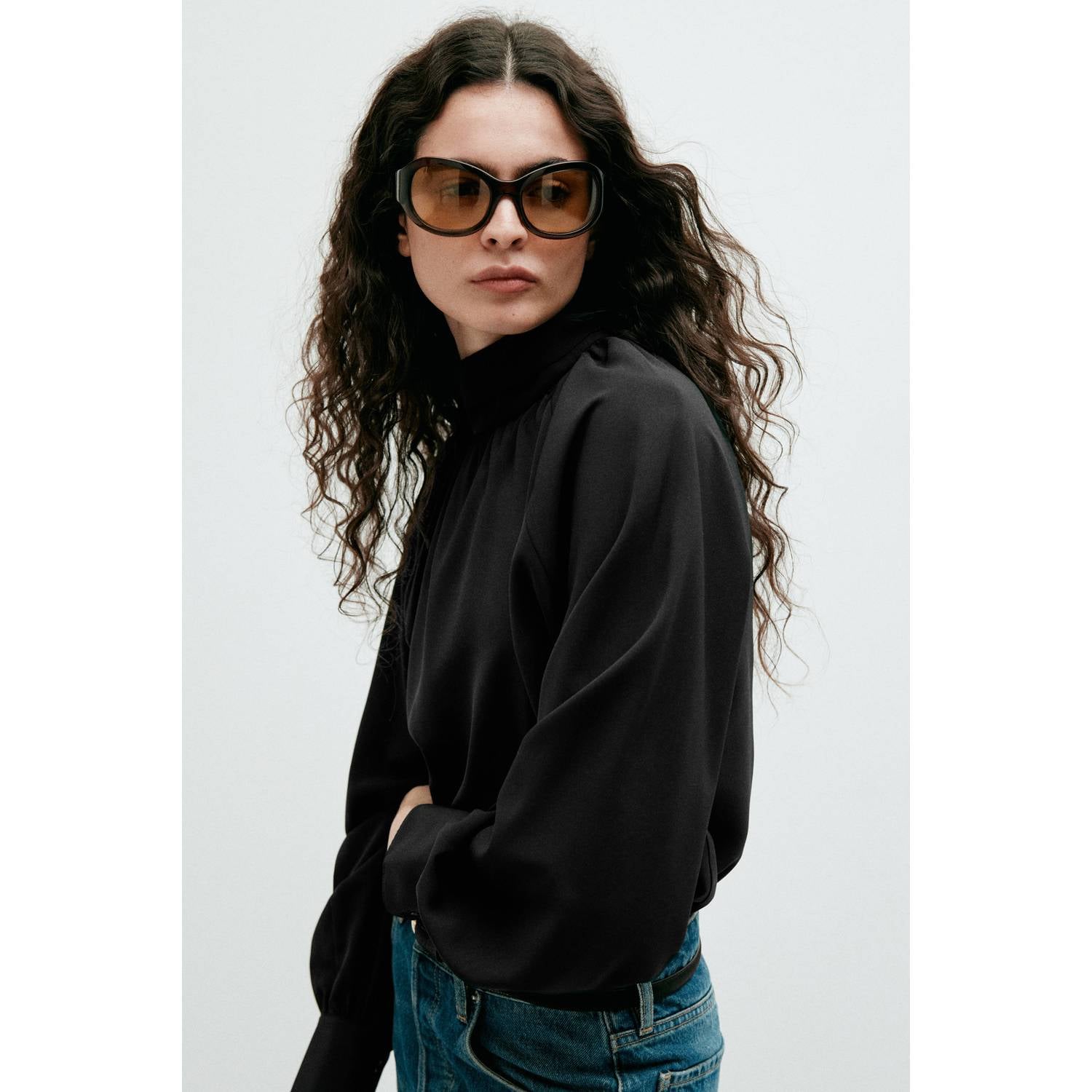 Mango blousetop zwart