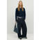 MANGO TEEN gebreide trui met glitters - marineblauw