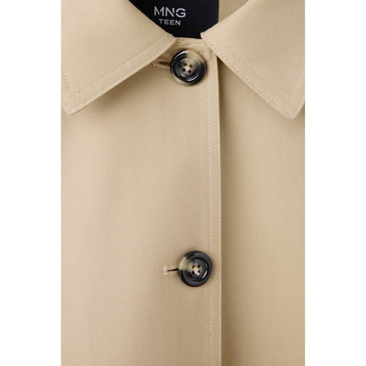 MANGO TEEN katoenen trenchcoat beige