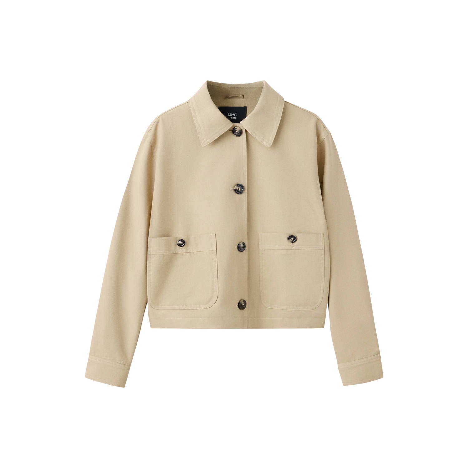 MANGO TEEN katoenen trenchcoat beige