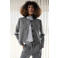 Mango wide leg broek - grijs