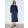Mango blousejurk met ceintuur - blauw