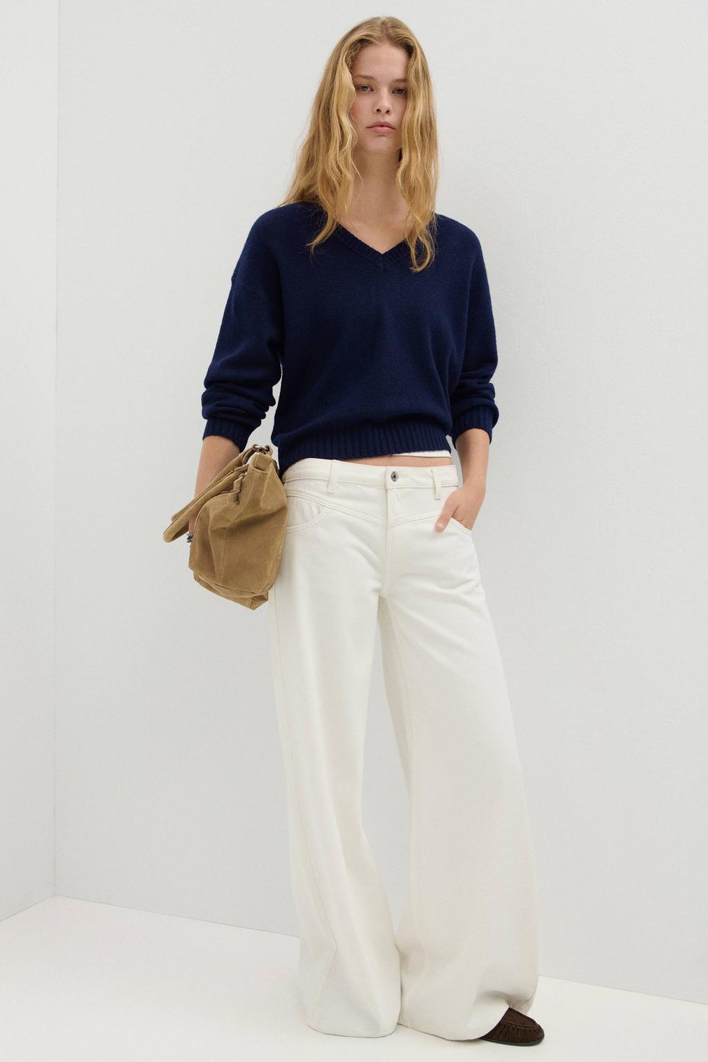 MANGO TEEN gebreide trui - donkerblauw