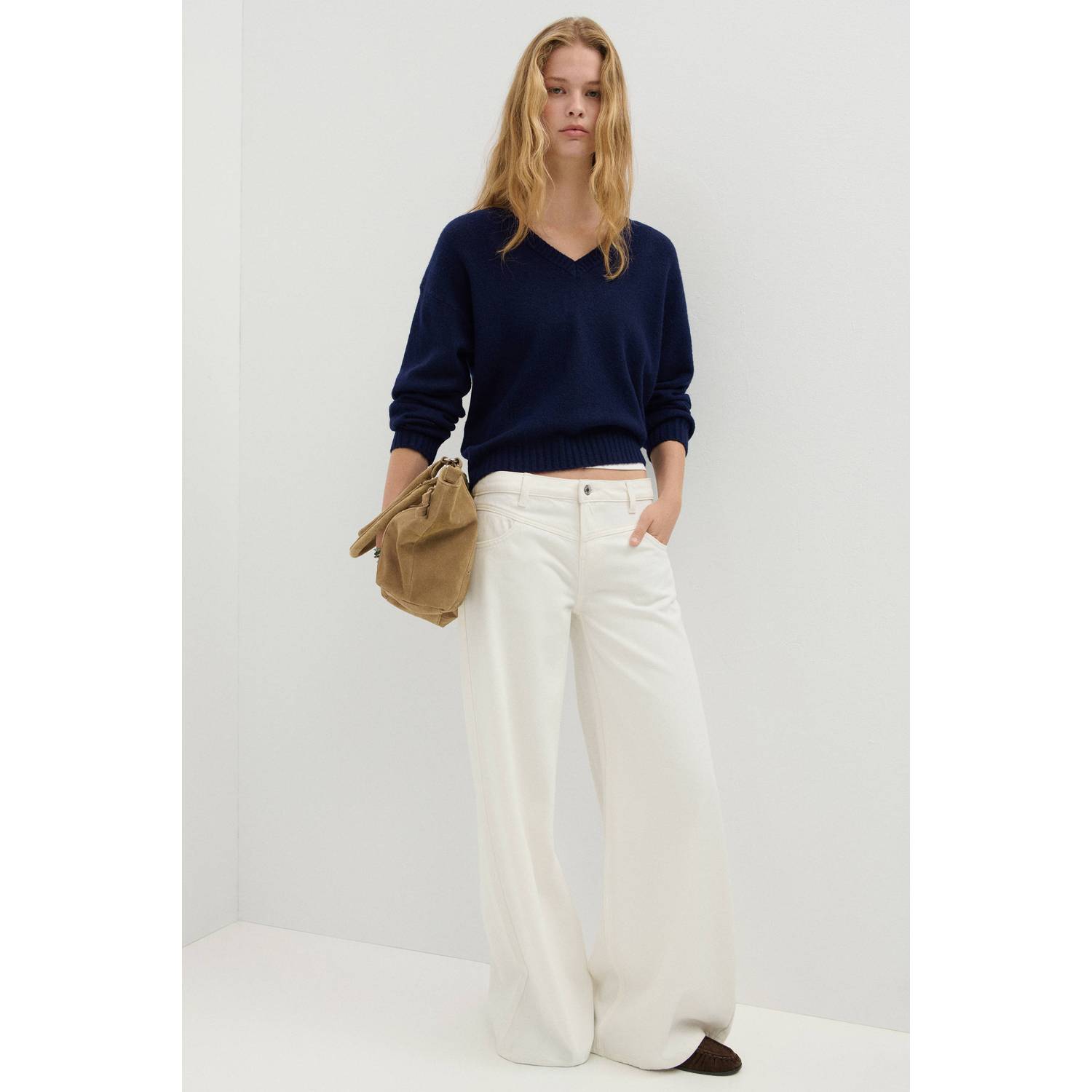 MANGO TEEN gebreide trui donkerblauw