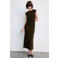 Mango gebloemde bodycon jurk - bruin