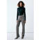 Mango straight leg jeans met panterprint - grijs/zwart