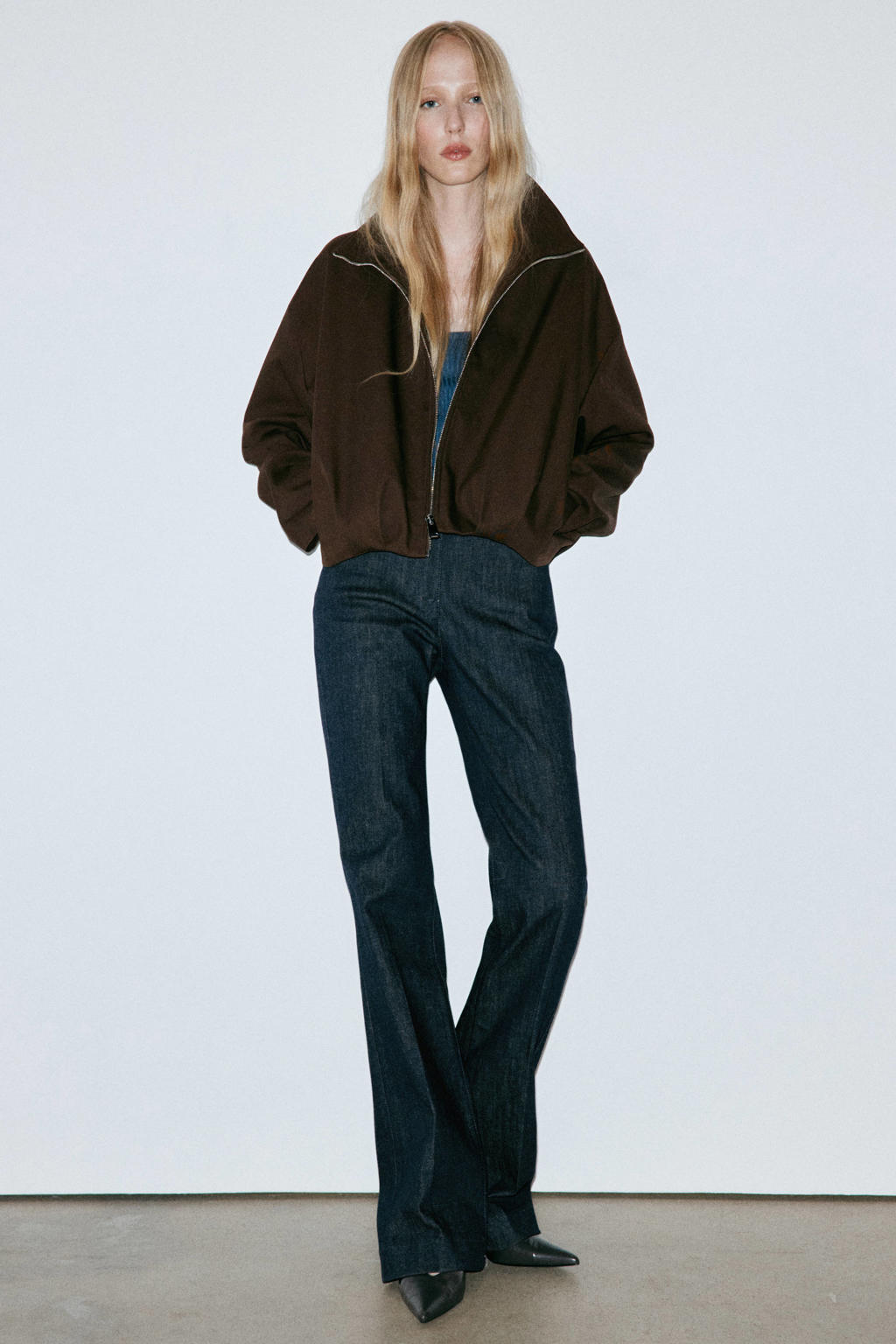 Mango flared jeans - dark blue denim
