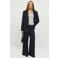 MANGO TEEN wide leg casual broek met krijtstreep - marineblauw