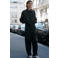 Mango straight leg broek met krijtstreep - grijs