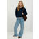 MANGO TEEN gebreide trui met wol - marineblauw