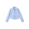 MANGO TEEN blousetop met krijtstreep - lichtblauw
