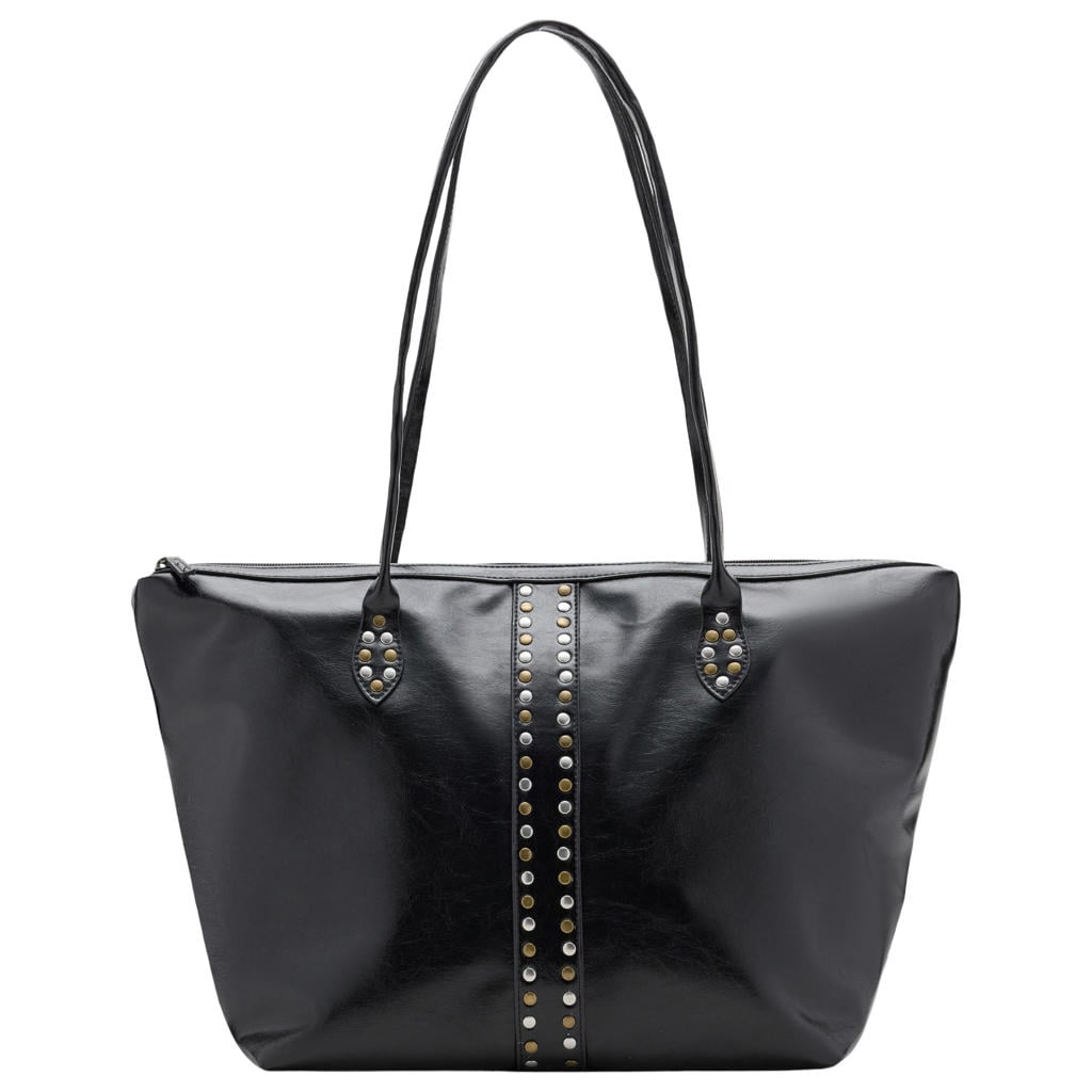 MANGO TEEN imitatieleren tas met studs - zwart