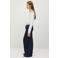 MANGO TEEN wide leg jeans met krijtstreep - donkerblauw