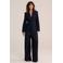 WE Fashion denim getailleerde blazer met ceintuur - dark blue denim