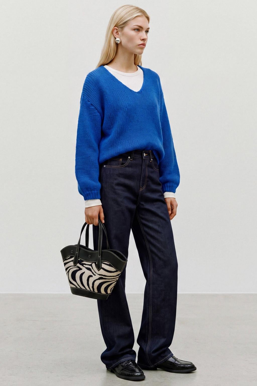 VERO MODA gebreide trui - blauw