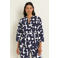 CLAUDIA BY CLAUDIA STRÄTER top van travelstof met print - blauw