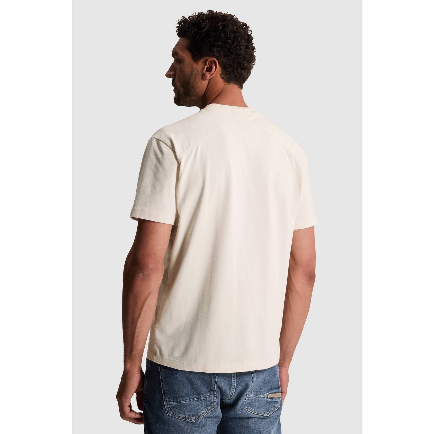 Cast Iron regular fit T-shirt met print ecru