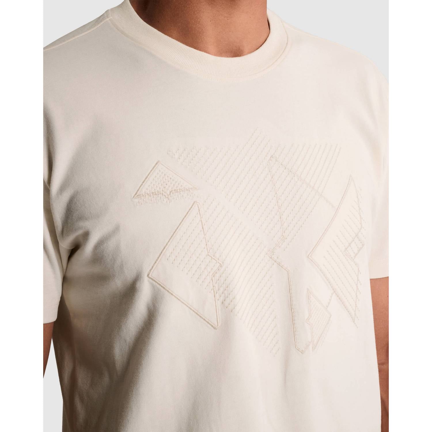 Cast Iron regular fit T-shirt met print ecru