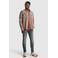 Cast Iron regular fit geruit overshirt - roodbruin