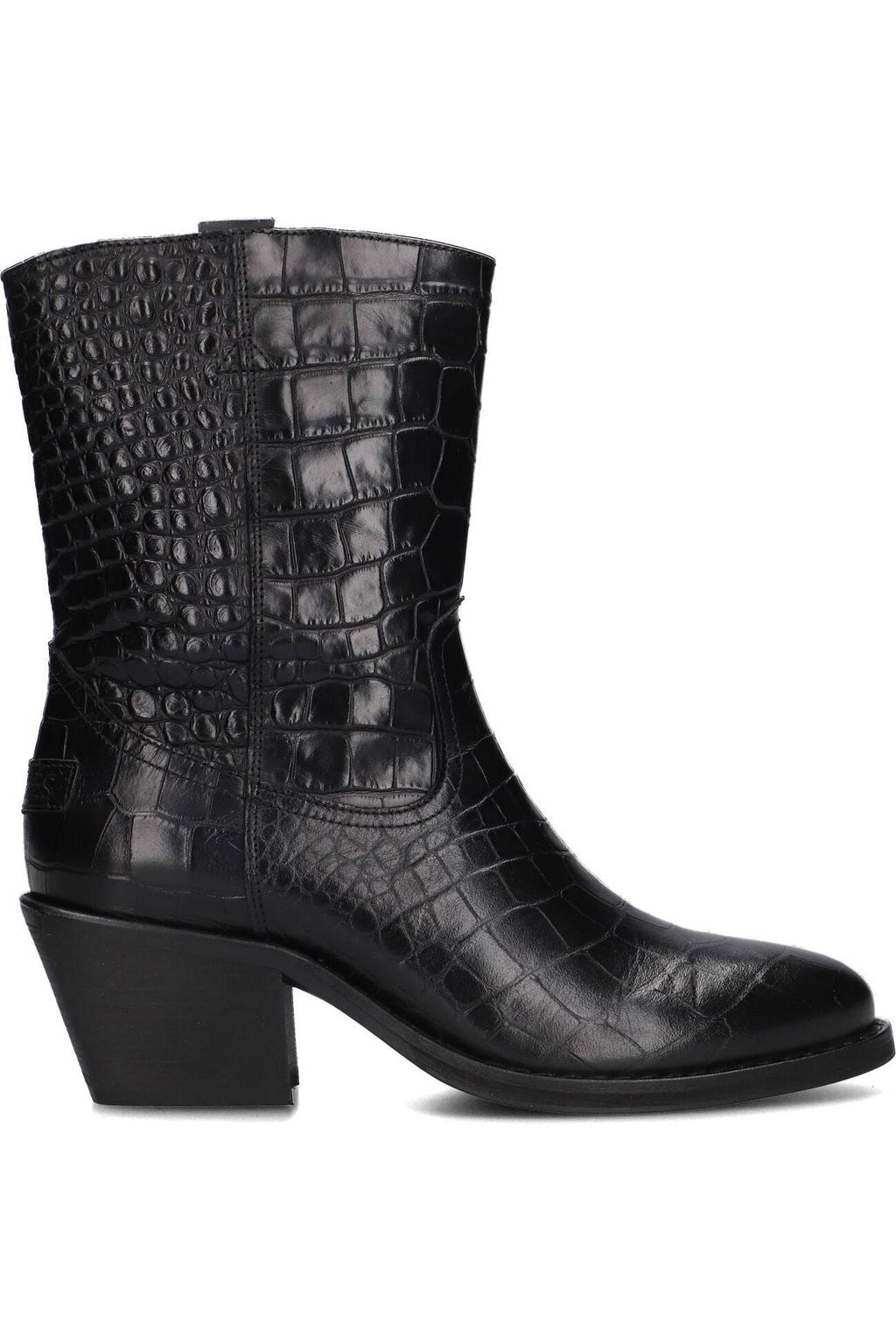 Shabbies Amsterdam Enkellaarsjes Juul Ankle Boot Zwart