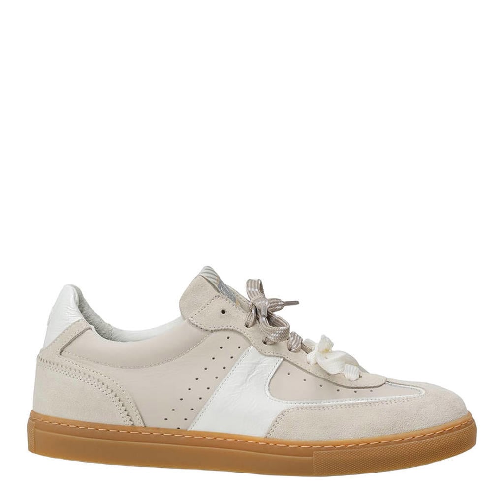 Floris van Bommel Minni suède sneakers gebroken wit