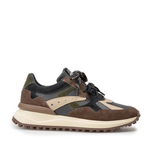 Floris van Bommel Noppi suède sneaker zwart