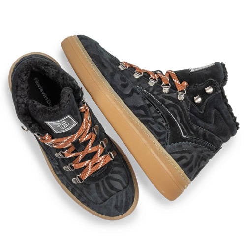 Floris van Bommel Fygi suède sneakers zwart