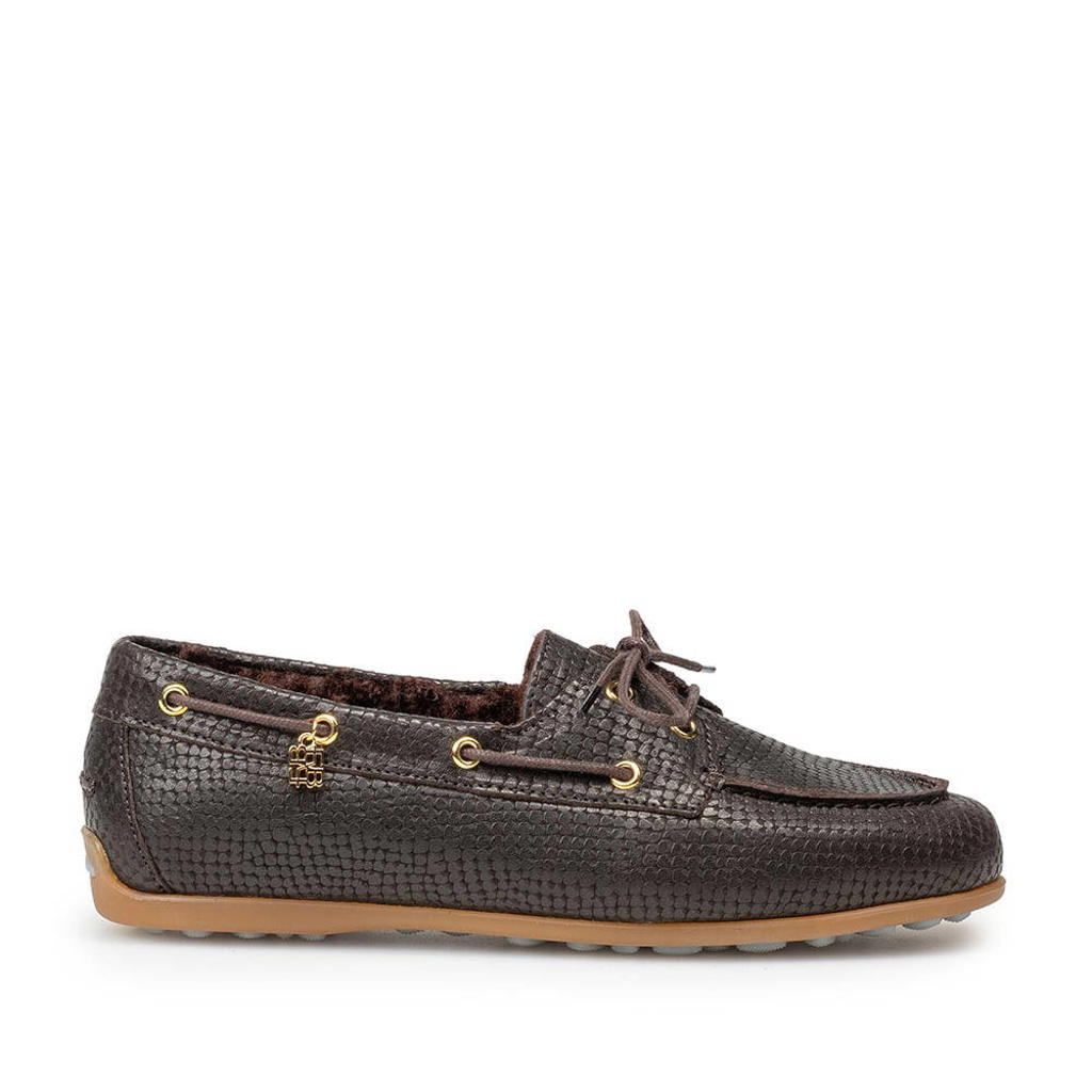 Floris van Bommel Sitti leer bootschoen donkerbruin