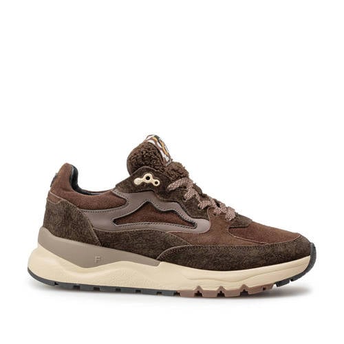 Floris van Bommel Treni suède sneaker donkerbruin
