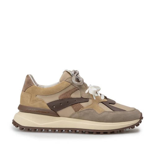 Floris van Bommel Noppi leer sneaker taupe