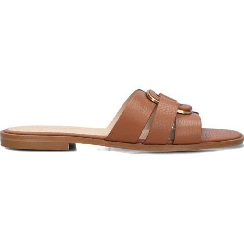 Stefano Lauran Slippers Cognac