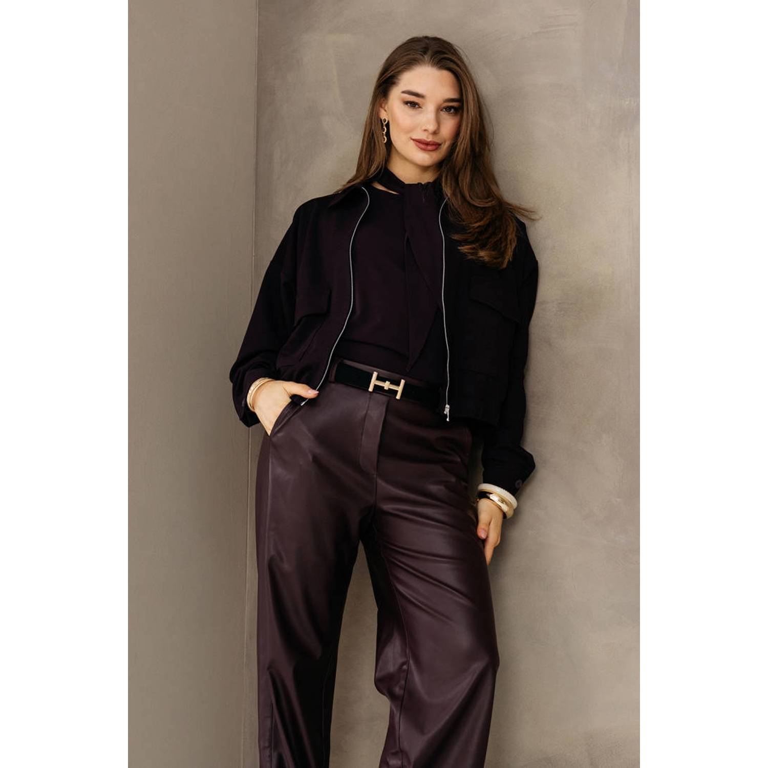 &Co Woman jas donkerpaars