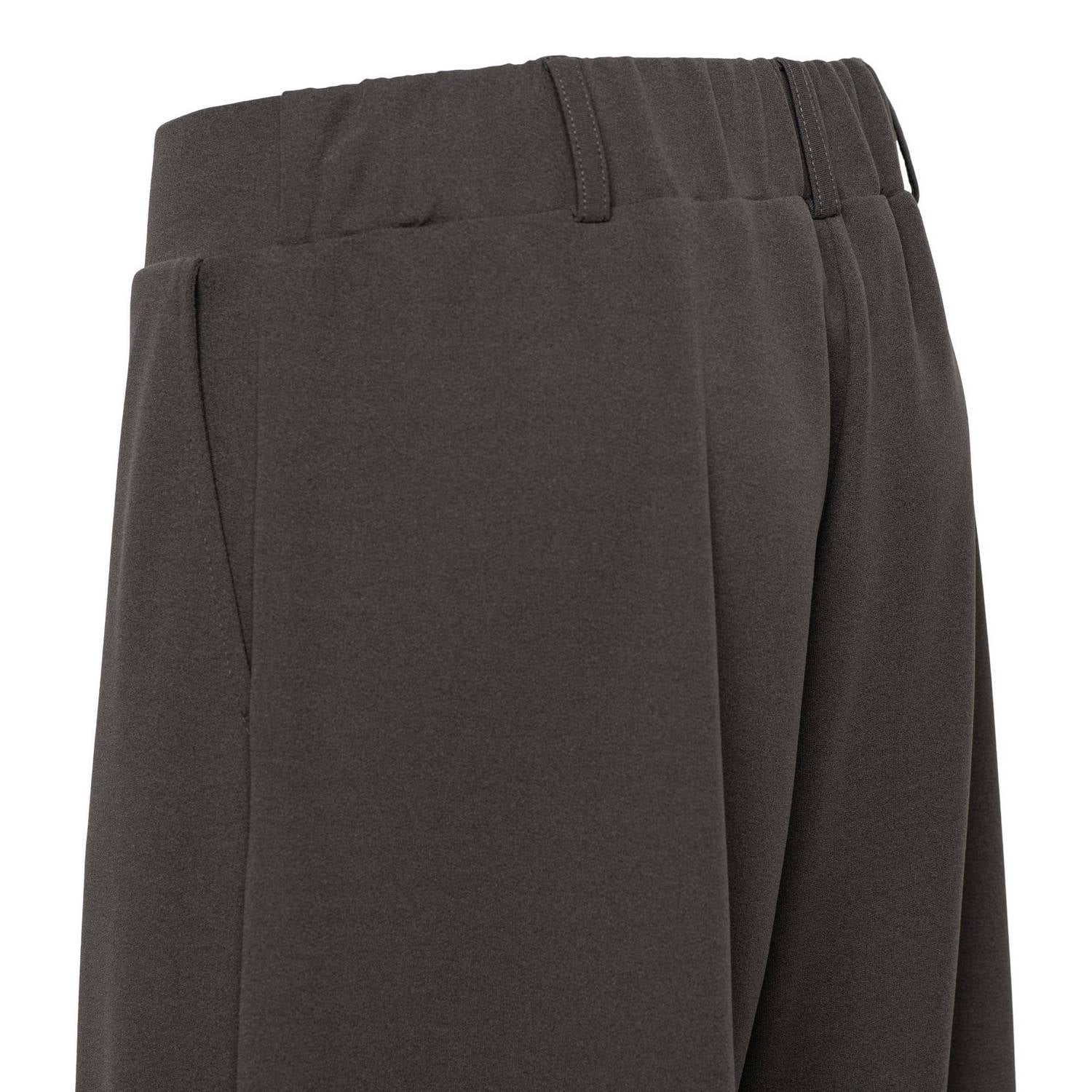 &Co Woman wide leg broek donkergroen