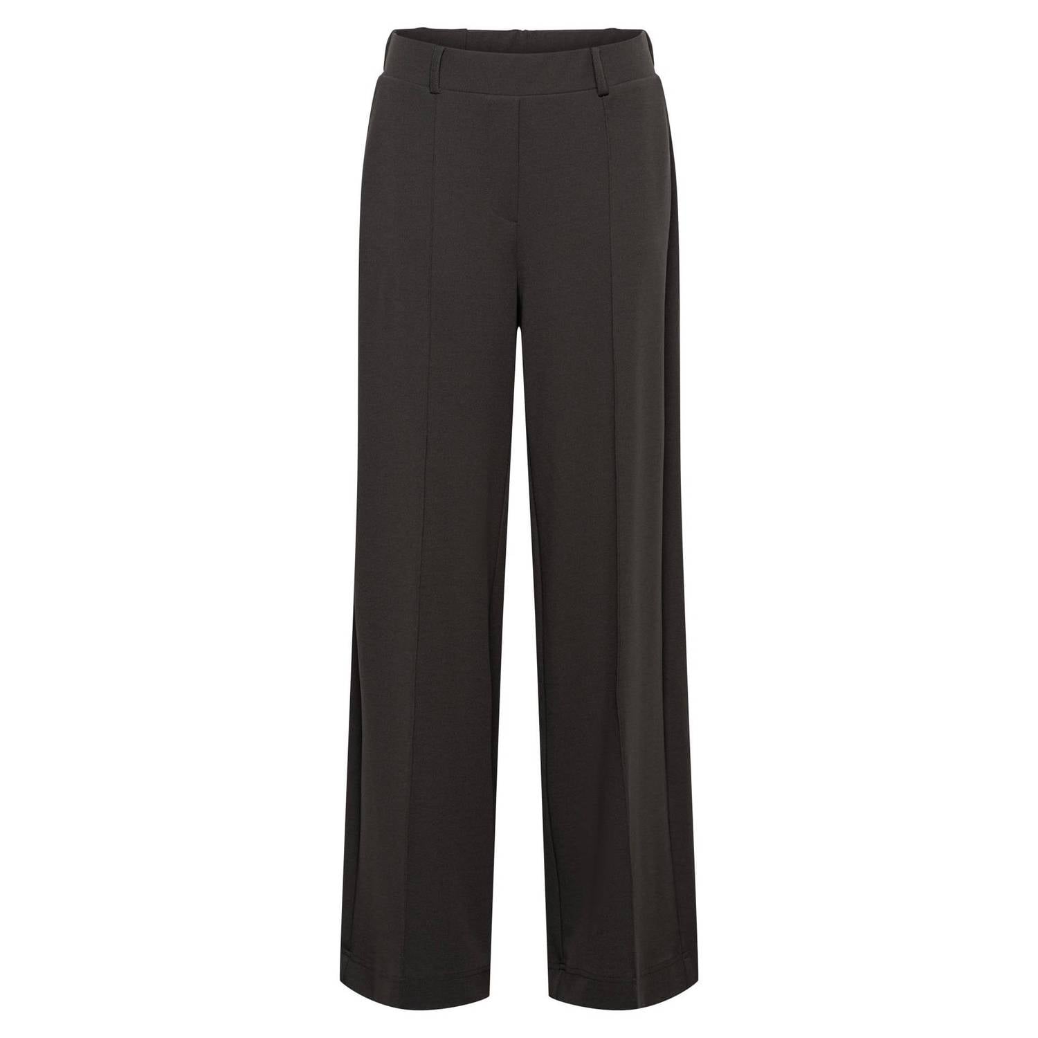 &Co Woman wide leg broek donkergroen